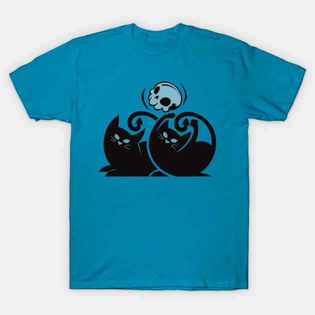 Cats and Skulls T-Shirt by Grumpy Cartoonist